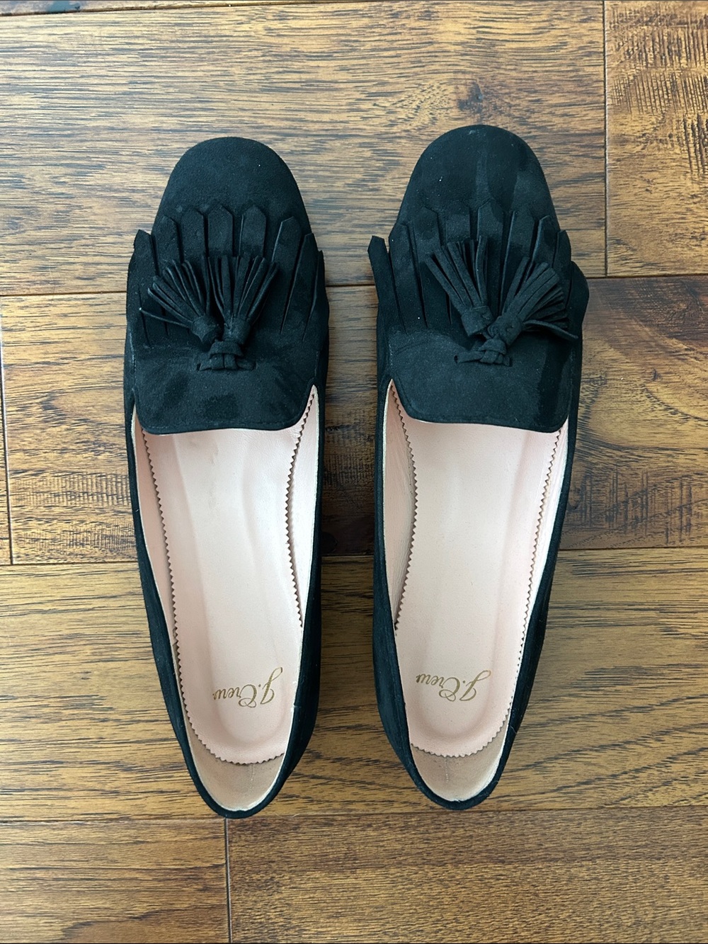 J. Crew Black Suede Tassel Loafers